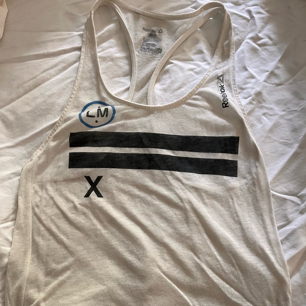 Reebok Les Mills off white tank XS